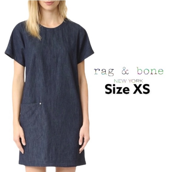 Rag & Bone Ryder Dark Denim Sheath Dress Size XS - Picture 11 of 12